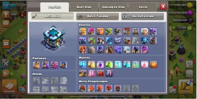 COC272 TH13 Handsome Donation Max Barracks 5 Builders 1100+ Gems BK44 AQ62 GW44 RC1 Siege Slots Open
